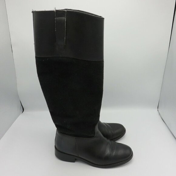Steve Madden Womens 6 Ritte Leather Upper Black Winter Riding Boots Tall Shaft - Picture 8 of 11